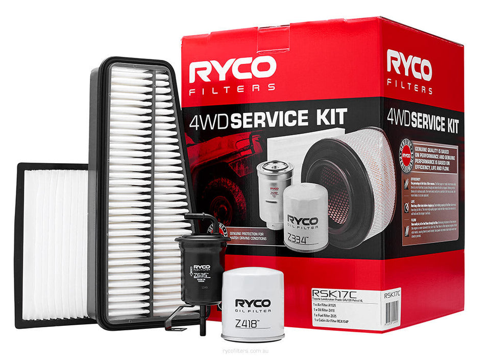 RYCO 4WD SERVICE KIT TOYOTA LANDCRUISER PRADO FGRJ120 4.0L RSK17C