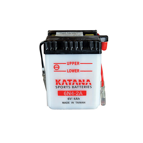6N4-2A Katana Conventional Motorcycle Battery 6V 4AH 6 MONTHS WARRANTY  Superstart Batteries.