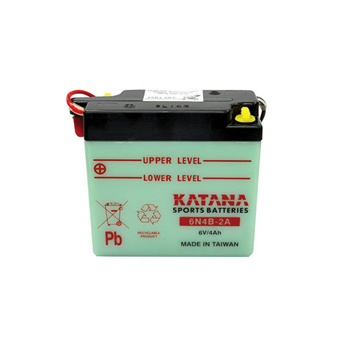 6N4B-2A Katana Conventional Motorcycle Battery 6V 4AH 6 MONTHS WARRANTY  Superstart Batteries.