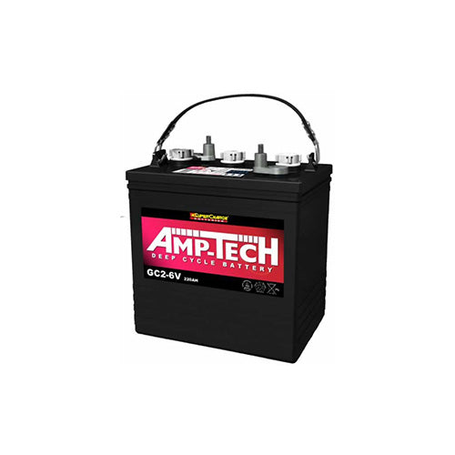 AMP-TECH GC2-6V 220Ah Deep Cycle Battery | Golf Cart & RV Power ...