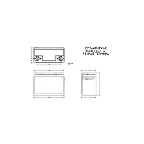 Pc545mj Superstart Odyssey PC545MJ AGM Battery - 185 CCA, 12V — Superstart ...