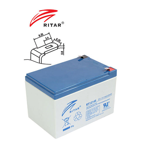 RITAR RT12140EV 12V 14AH Deep Cycle SLA battery Kontiki battery  Superstart Batteries.