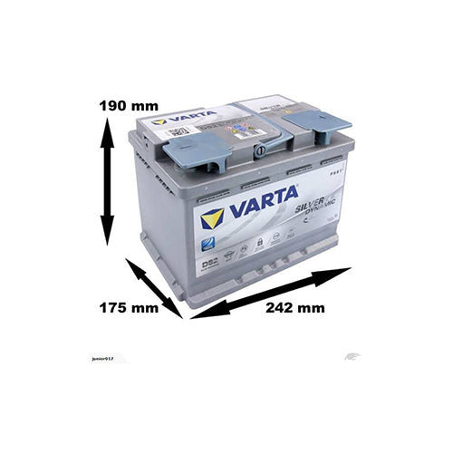 VARTA D52 AGM BATTERY LN2 VARTA DIN55L SILVER DYNAMIC AGM BATTERY 680C —  Superstart Batteries