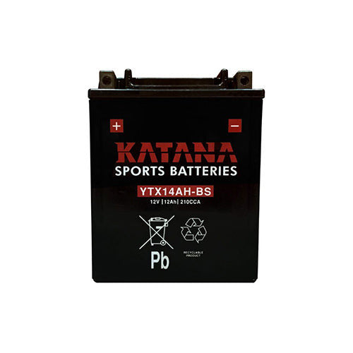 YTX14AH-BS FA Katana Premium Maintenance Free VRLA Range Motorcycle Battery 12V 12AH 6 MONTHS WARRANTY